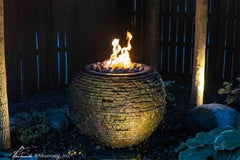 Photo of Aquascape Fire and Water Stacked Slate Sphere - Medium - Marquis Gardens