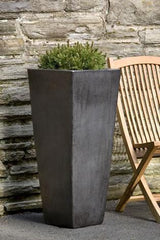 Photo of Campania Faro Tall Square Planter - Graphite - S/1 - Marquis Gardens