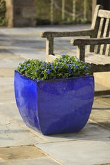 Photo of Campania Obsit Square Planter - Riviera Blue - Set of 3 - Marquis Gardens