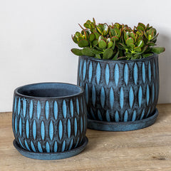 Photo of Campania Parabola Large Round Planter - Set of 8 - Marquis Gardens