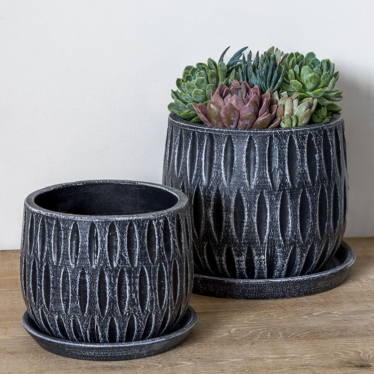 Photo of Campania Parabola Large Round Planter - Set of 8 - Marquis Gardens