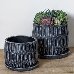 Photo of Campania Parabola Large Round Planter - Set of 8 - Marquis Gardens