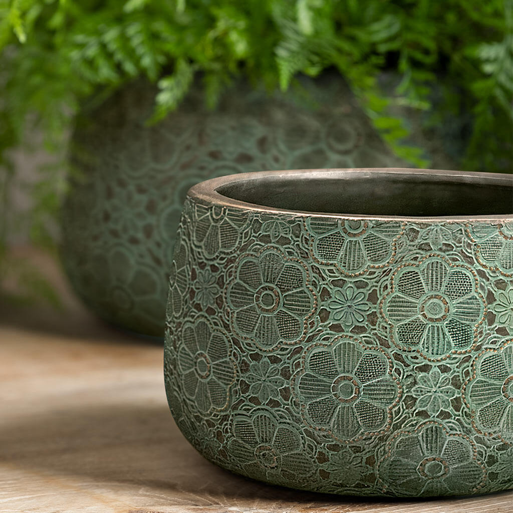 Photo of Campania Etched Daisy Planter Set of 4 - Marquis Gardens