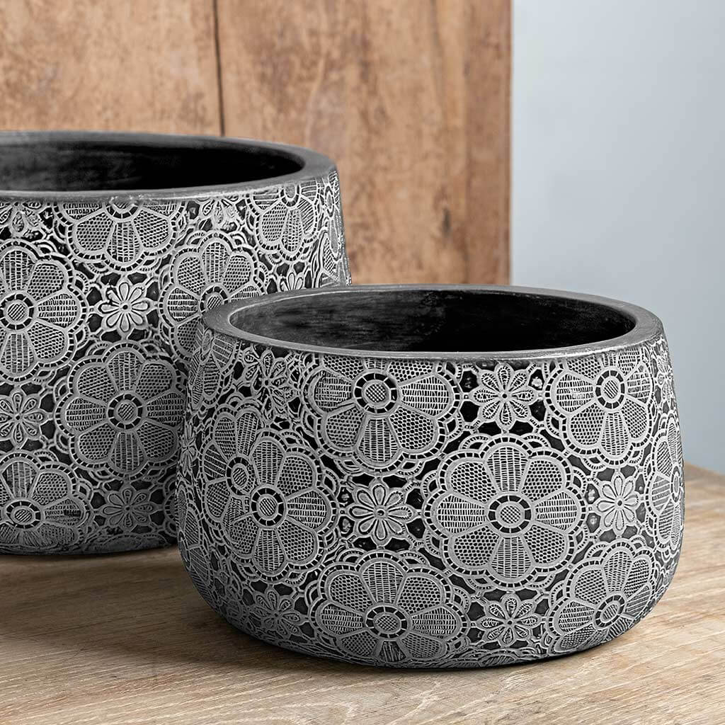 Photo of Campania Etched Daisy Planter Set of 4 - Marquis Gardens