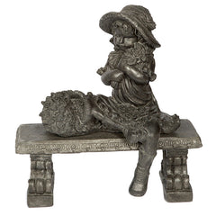 Photo of Girl on Bench with Flowers - Marquis Gardens