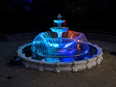 Photo of Large Tall 3 Tier Leaf Fountain with Large Basin - Marquis Gardens
