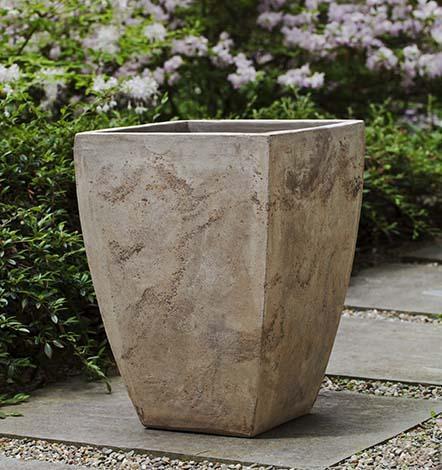 Photo of Campania Square Brasilia Planter - Antico Terra Cotta - Set of 3 - Marquis Gardens