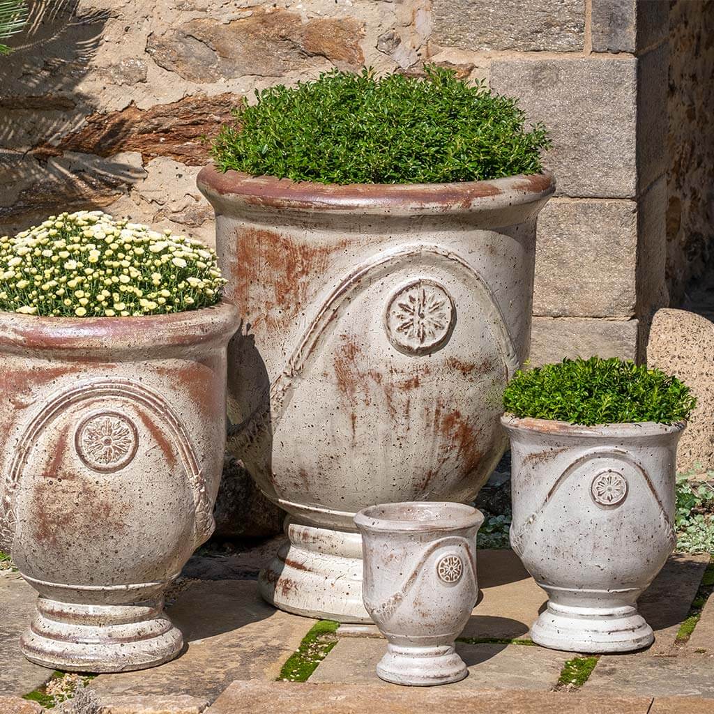 Photo of Campania Avignon Planter - Crema Antico - Set of 4 - Marquis Gardens