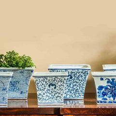 Campania Planter Blue and White Mix – Set of 6
