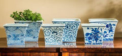 Campania Planter Blue and White Mix – Set of 6
