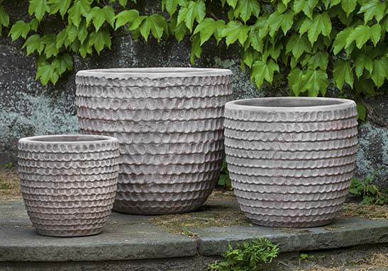 Photo of Campania Dimple Glaze Planter - Set of 3 - Marquis Gardens