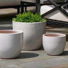 Photo of Campania Cora Planter - Antique White - Set of 3 - Marquis Gardens