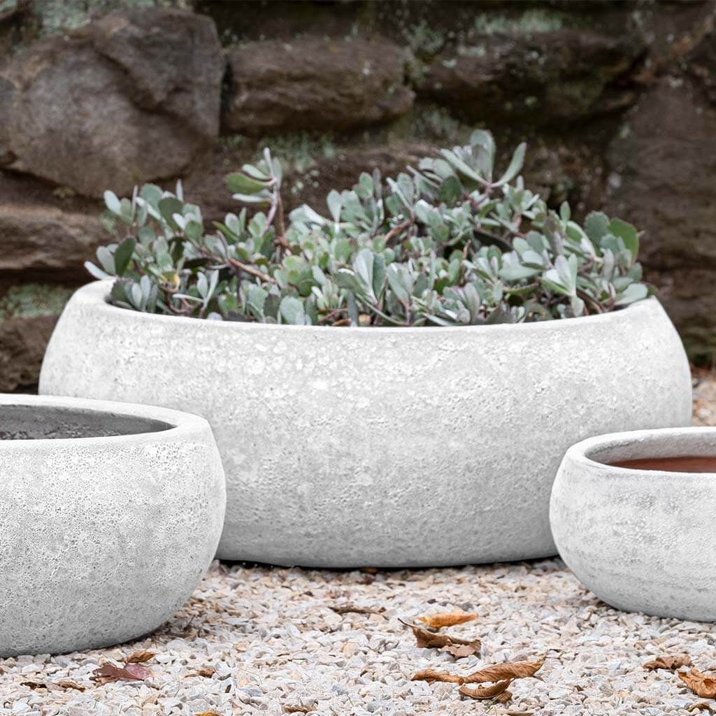 Photo of Campania Zaha Planter - White Coral - Set of 3 - Marquis Gardens
