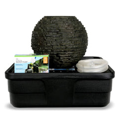 Aquascape extra small stacked slate sphere 18" fountain kit