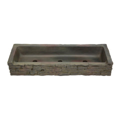 Photo of Aquascape Straight Stacked Slate Wall Base and Toppers - Aquascape Canada