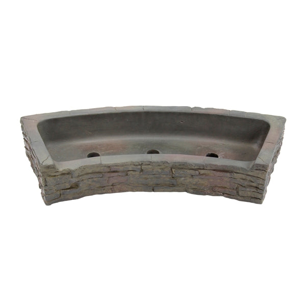 Photo of Aquascape Curved Stacked Slate Wall Base and Toppers - Marquis Gardens