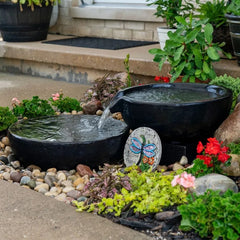 Aquascape Spillway Bowl And Basin Fountain Kit - Iron Ore - 19"/21" Dia (49/52 Cm)