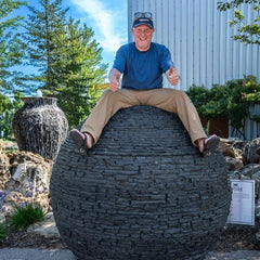 Stacked Slate Sphere - 72" Dia (1.83 M)