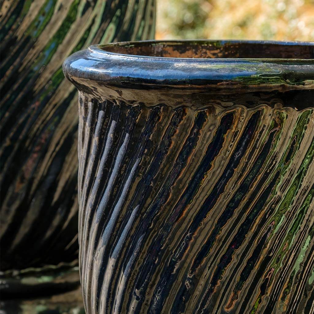 Photo of Campania Beausoleil Planter - Ink - Set of 2 - Marquis Gardens