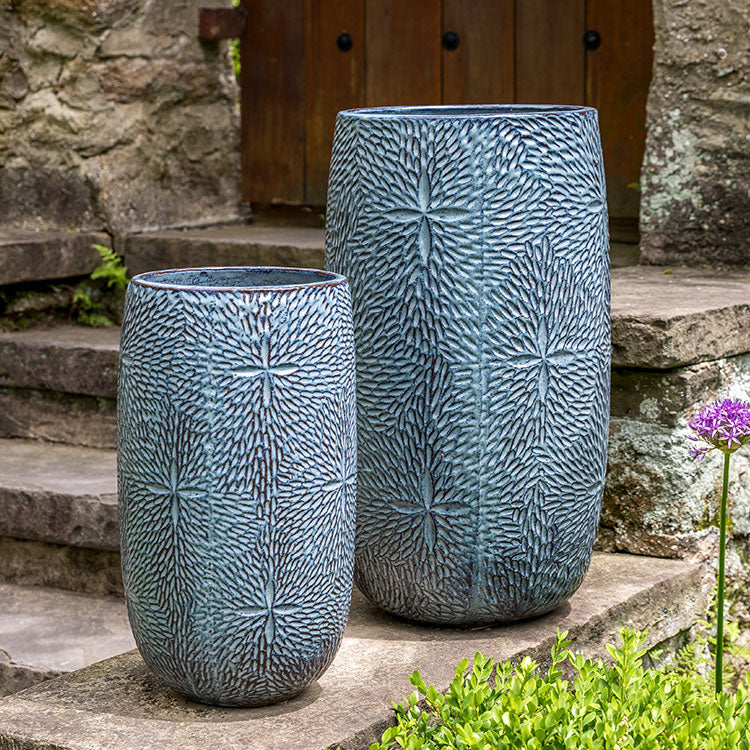 Photo of Campania Sand Dollar Tall Planter Set of 2 - Marquis Gardens