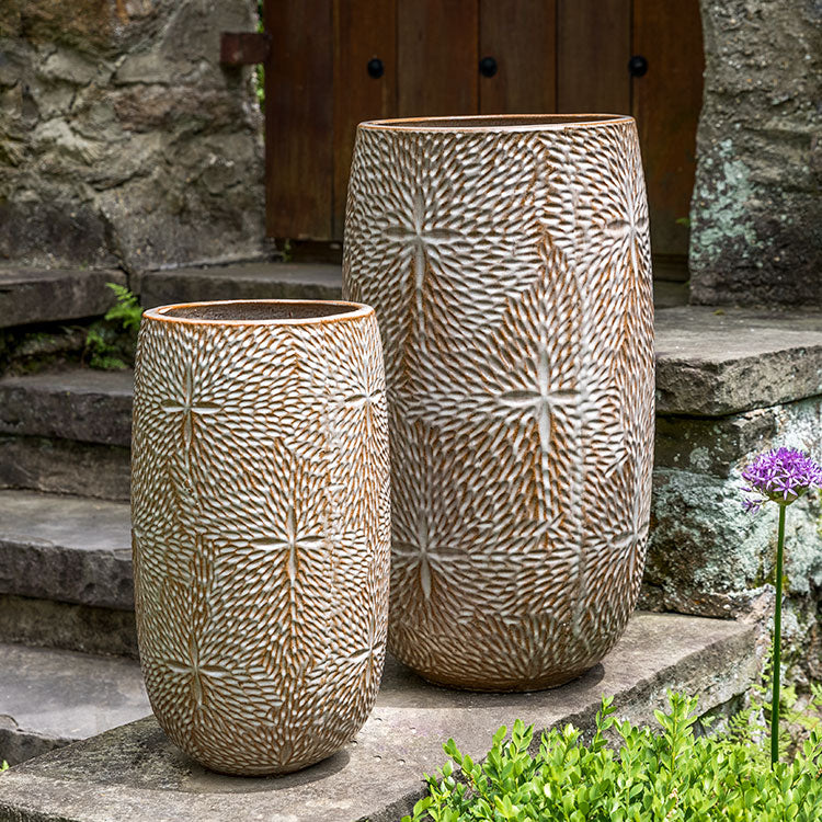 Photo of Campania Sand Dollar Tall Planter Set of 2 - Marquis Gardens