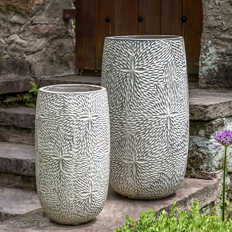 Photo of Campania Sand Dollar Tall Planter Set of 2 - Marquis Gardens