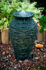 Photo of Aquascape Stacked Slate Urn Fountain Kits - Aquascape Canada