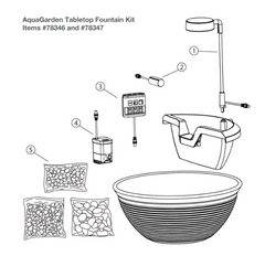 Aquascape AquaGarden Tabletop Fountain Kit Rplacement Parts