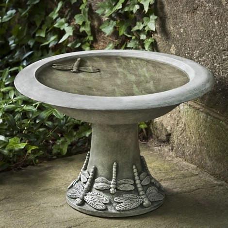 Photo of Campania Dragonfly Birdbath - Small - Marquis Gardens