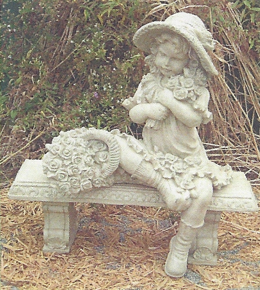Photo of Girl on Bench with Flowers - Marquis Gardens