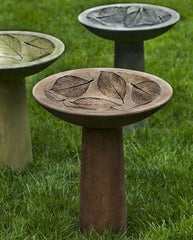Photo of Campania Hydrangea Leaf Birdbath - Marquis Gardens