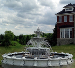 Photo of Large 3 Tier Leaf Fountain with Large Basin - Marquis Gardens