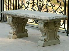 Photo of Campania Longwood Main Fountain Garden Bench - Marquis Gardens