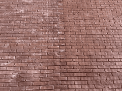 Distressed Brick Panel overlapped with Red Brick Panel