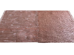 Distressed Brick Panel overlapped with Red Brick Panel on White Backdrop