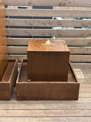 Corten Steel Square Column Planter