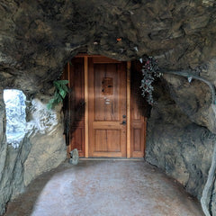 Hallway Entrance to room. Crystal Rock Panel Covers walls and Ceiling. 