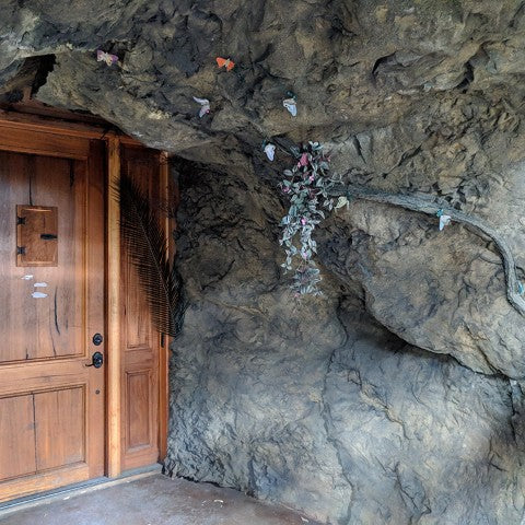 Hallway Entrance to room. Crystal Rock Panel Covers walls and Ceiling. 
