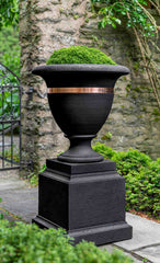Photo of Campania Classic Copper Banded Urn, Large - Marquis Gardens