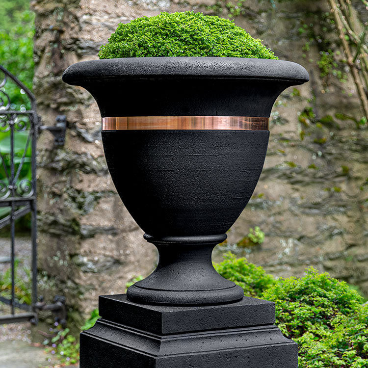Photo of Campania Classic Copper Banded Urn, Large - Marquis Gardens