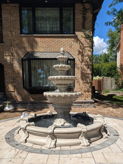 Photo of 4 Tier Fleur Fountain in Basin - Marquis Gardens