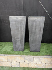 Photo of Campania Faro Tall Square Planter - Graphite - S/1 SD - Marquis Gardens