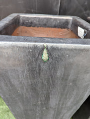 Photo of Campania Faro Tall Square Planter - Graphite - S/1 SD - Marquis Gardens