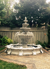 Photo of 4 Tier Fleur Fountain in Basin - Marquis Gardens