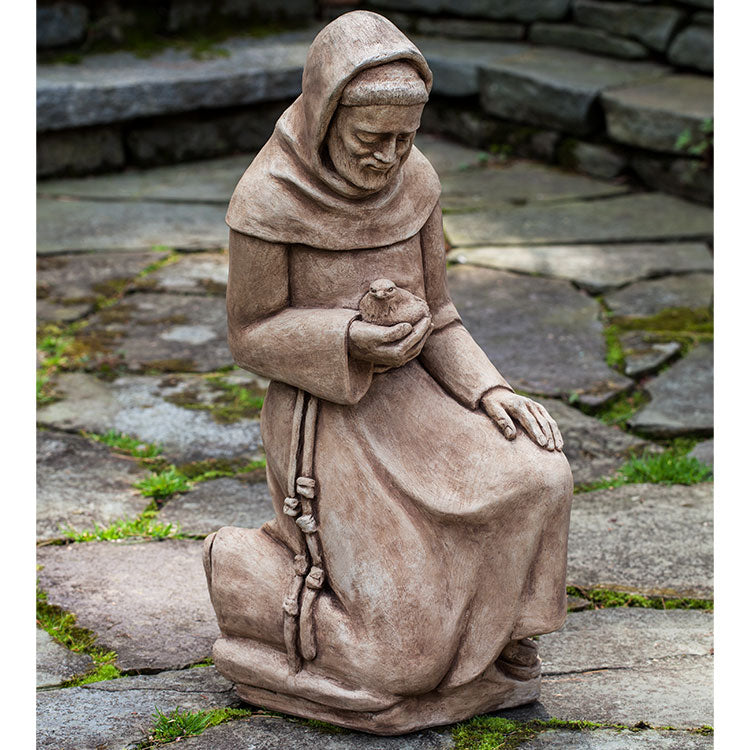 Photo of Campania Kneeling St. Francis with Bird - Marquis Gardens