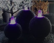 Photo of Aquascape Medium Stacked Slate Sphere Fountain Kit - Marquis Gardens