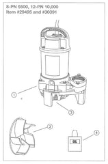 Photo of Aquascape 8PN/12PN Solids-Handling Pond Pump Replacement Parts - Marquis Gardens