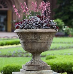 Photo of Campania Smithsonian Foliated Scroll Urn - Marquis Gardens