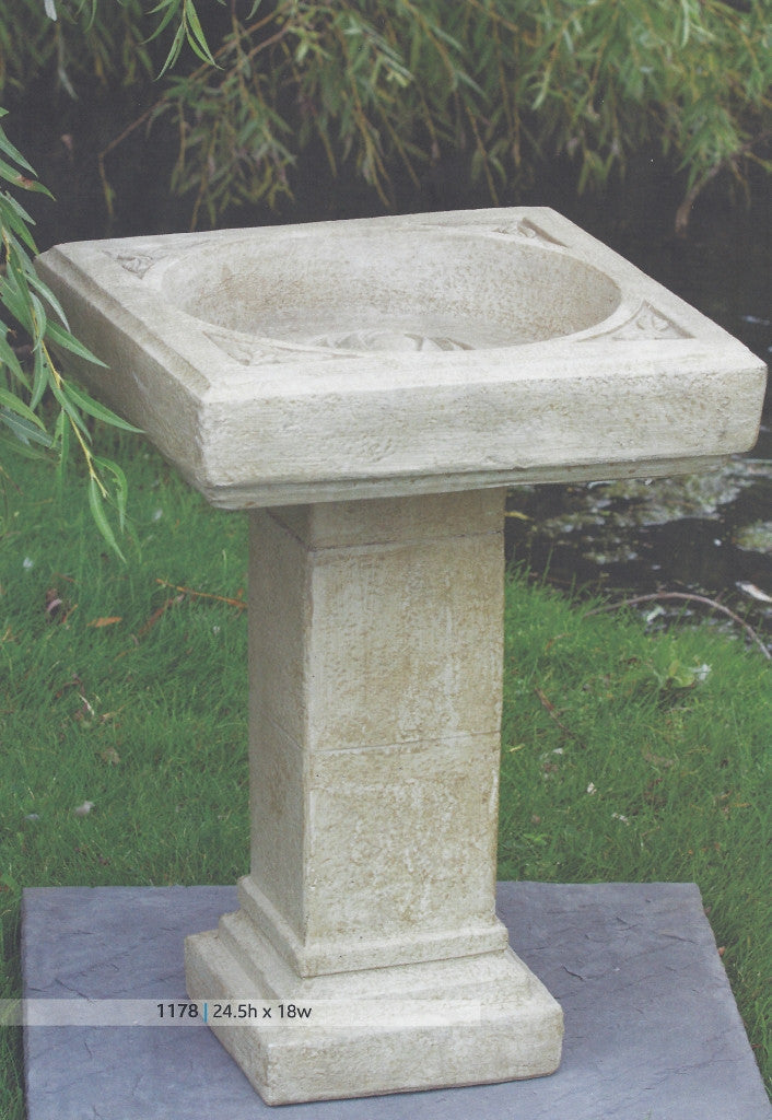Photo of Square Birdbath - Marquis Gardens