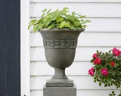 Photo of Campania Williamsburg Strapwork Leaf Urn - Marquis Gardens
